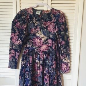 Floral Long Sleeve  Dress Real Vintage